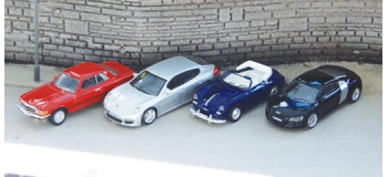 MODELISME FERROVIAIRE :  PIKO PI 55737 - Lot de 4 véhicules en métal