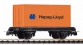 Modelisme ferroviaire : PIKO PI 57022 - Wagon porte conteneur 