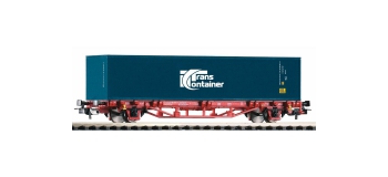 Modelisme ferroviaire : PIKO PI 57773 - Wagon porte container 