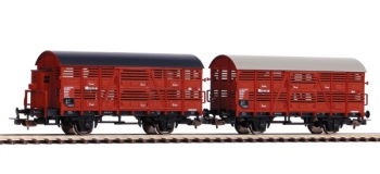 Modélisme ferroviaire : PIKO PI 58367 - Set 2 wagons pour animaux DR