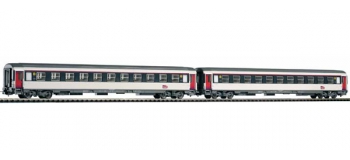 Modélisme ferroviaire : PIKO PI 58649 - Set de 2 voitures Corail couchettes livrée Carmillon SNCF