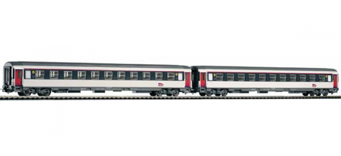 Modélisme ferroviaire : PIKO PI 58649 - Set de 2 voitures Corail couchettes livrée Carmillon SNCF