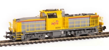 Modélisme ferroviaire : PIKO PI96474 - Locomotive diesel BB 60000 livrée INFRA SNCF digital son