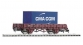 Modélisme ferroviaire : PIKO PI 97082 -Wagon plat avec container CMA CGM SNCF