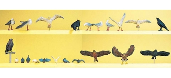 PREISER 10169 Oiseaux (Pigeons, Corbeaux, etc…)