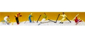 Modélsime ferroviaire : PREISER PR10313 - Skieurs ski alpin 