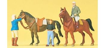 PREISER 10503 Personnages à l'école d'équitation