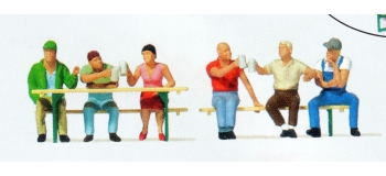 Modélisme ferroviaire : PREISER PR10703 - Buveurs de bière