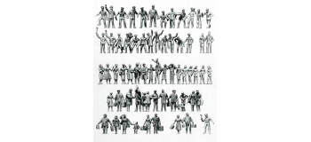 PREISER 16325 - Personnel de gare et voyageurs