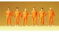 Figurines Mécaniciens orange de la marque Preiser