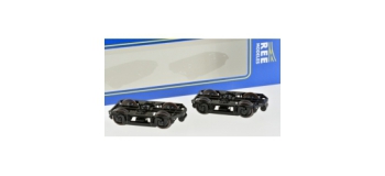 Train électrique :  REE XB-107-A-01 - Set de 2 Bogies Y16 E - 4 Boites SKF - Noirs