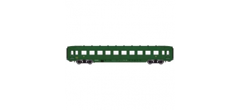 Modélisme ferroviaire : V011-B-05 N° 23011 B10 U46 Vert SNCF 306, châssis noir, avec jupe échancrée devant les bogies