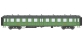 Modélisme ferroviaire : REE VB-211-1 - Voiture « Bacalan » châssis et toit noir, Vert PLM Ep.II 
