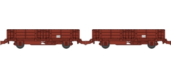 Modélisme ferroviaire : REE WB-487 - Set de 2 Wagonnets de Draisine (Tombereau) Ep.III