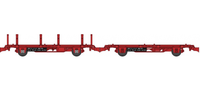 Coffret REE 2 Wagonnets Plat SNCF – Ép III, HO 1/87, Draisine + Rancher (comme Neuf)