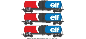 Modélisme ferroviaire : SET de 3 Citernes ANF 