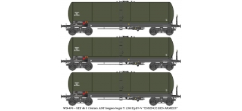 Modélisme ferroviaire : REE WB-496 - Set de 3 wagons Citerne ANF Epoque IV-V 
