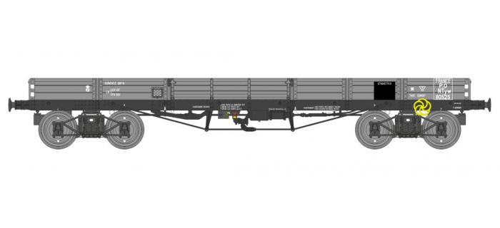 Wagon PLAT TP à 6 ridelles Ep.III DB - WB-400 - REE Modeles - Wagons