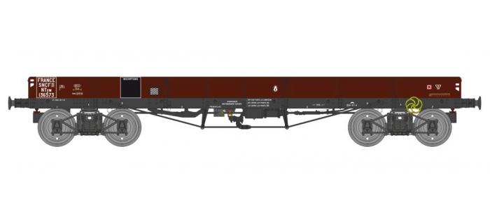 Wagon Plat REE WB-398 TP à 6 Ridelles Ep.III DR - HO 1/87, Neuf