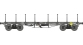 Modélisme ferroviaire : REE WB-509 - Wagon PLAT TP ranchers longs Ep.II PLM Ryw 37439
