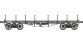 Modélisme ferroviaire :  REE WB-511 - Wagon PLAT TP ranchers courts Ep.II NORD Ryw 15039