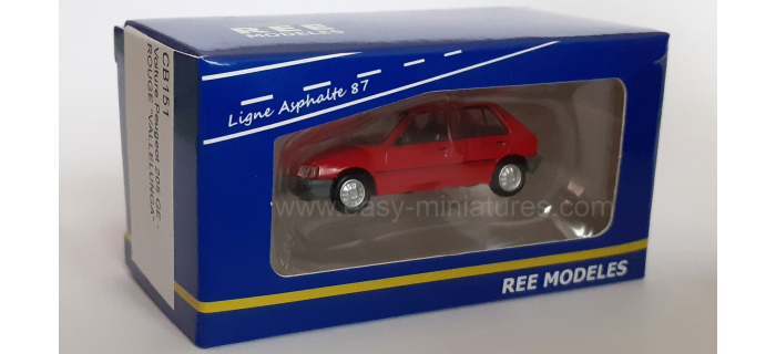 REE Modeles CB-151 - Miniatures Voiture Peugeot 205 GE, Rouge 