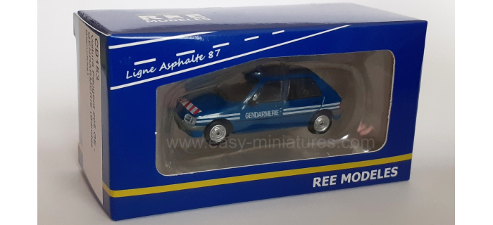  REE Modeles CB-153 - miniatures Voiture Peugeot 205 GE, Gendarmerie (Bandes Blanches)