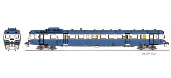 Modélisme ferroviaire : REE NW-032 - Autorail X-2816 Dépôt de LYON-VAISE Logo Nouille Bleu Ep. IV-V 