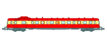 Modélisme ferroviaire : REE NW-041 - Autorail X-2844 Dépôt de NANCY Toit Rouge Ep.IV
