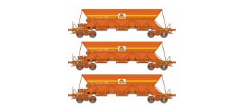 Modélisme ferroviaire : REE  NW 117 - Coffret de 3 wagons Trémie EX T1 Ep.V-VI « COLAS » 