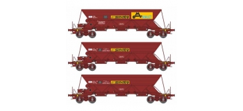 Modélisme ferroviaire : NW-119 - Coffret de 3 wagons Trémie EX T1 Ep.IV-V « SIMOTRA - SIMOTRE / MALLET