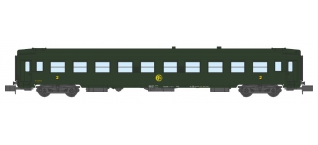 Modélisme ferroviaire : REE - NW-135 - Voiture UIC B10 Verte Logo Rond Ep.III