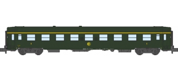 Modélisme ferroviaire : REE - NW-136 -Voiture UIC A9 Verte Logo Rond Ep.III