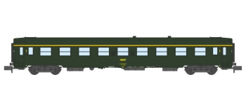 Modélisme ferroviaire : REE - NW-139 - Voiture UIC A9 Vert Logo jaune encadré Ep.IV