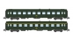 Modélisme ferroviaire : NW-140 - Coffret de 2 voitures UIC B10 et A9 Vert Logo jaune encadré Ep.IV