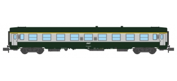 Modélisme ferroviaire : REE - NW-147 - Voiture UIC A9 Vert/Gris Logo blanc cartouche Corail Ep.V