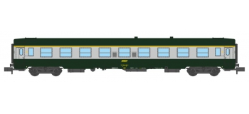 Modélisme ferroviaire : REE - NW-152 - Voiture UIC A9 Vert/ALU Livrée 160 Logo jaune encadré Ep.IV