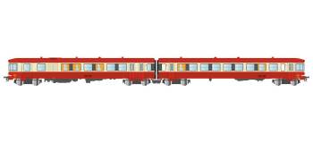 REE Modeles NW-169 Autorail EAD toit rouge, X 4502 + XR 8545, Marseille-Blancarde