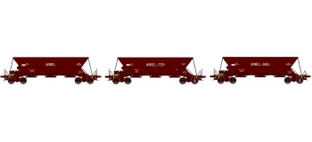 REE NW019 - Coffret 3 wagons trémie EX T1, “ARBEL”