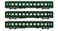 Train électrique REE VB-041 - Coffret 3 voitures DEV AO Courtes Ep.IV Vert Logo jaune encadré