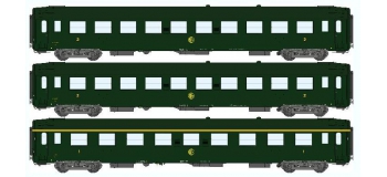 Modélisme ferroviaire : REE VB-064 - Coffret de 3 voitures UIC Ep.III Logo rond