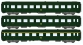 Modélisme ferroviaire : REE VB-064 - Coffret de 3 voitures UIC Ep.III Logo rond