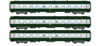 REE VB-068 - Coffret de 3 voitures UIC Ep.IV Vert-Aluminium livrée 160