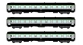 Modélisme ferroviaire : REE VB-070 - Coffret de 3 voitures UIC Ep.IV-V logo encadré, cartouche corail 