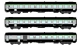 Modélisme ferroviaire : REE VB-072 - Coffret de 3 voitures UIC Ep.V TER, cartouche corail 