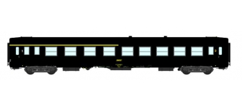 Modélisme ferroviaire : REE VB-073 - Voiture UIC Ep.IV Vert Logo jaune encadré 