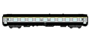 Modélisme ferroviaire :  REE VB-074 - Voiture UIC Ep.IV-V logo encadré, cartouche corail 