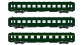Modélisme ferroviaire : REE VB-139 - Coffret de 3 voitures DEV AO Courtes Ep.III B 