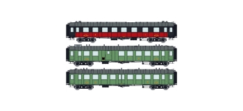 Modélisme ferroviaire : REE VB-264 - Coffret de 3 Voitures OCEM RA PLM Ep.II 