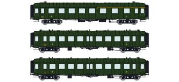 Modélisme ferroviaire : REE VB-269 - Coffret de 3 Voitures OCEM RA SNCF Ep.III 